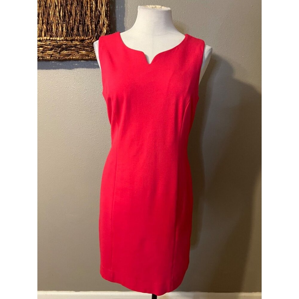 Talbots Sheath Dress 10 P 10P Ponte Pink Sleeveless Stretch Classic Career - Picture 6 of 14